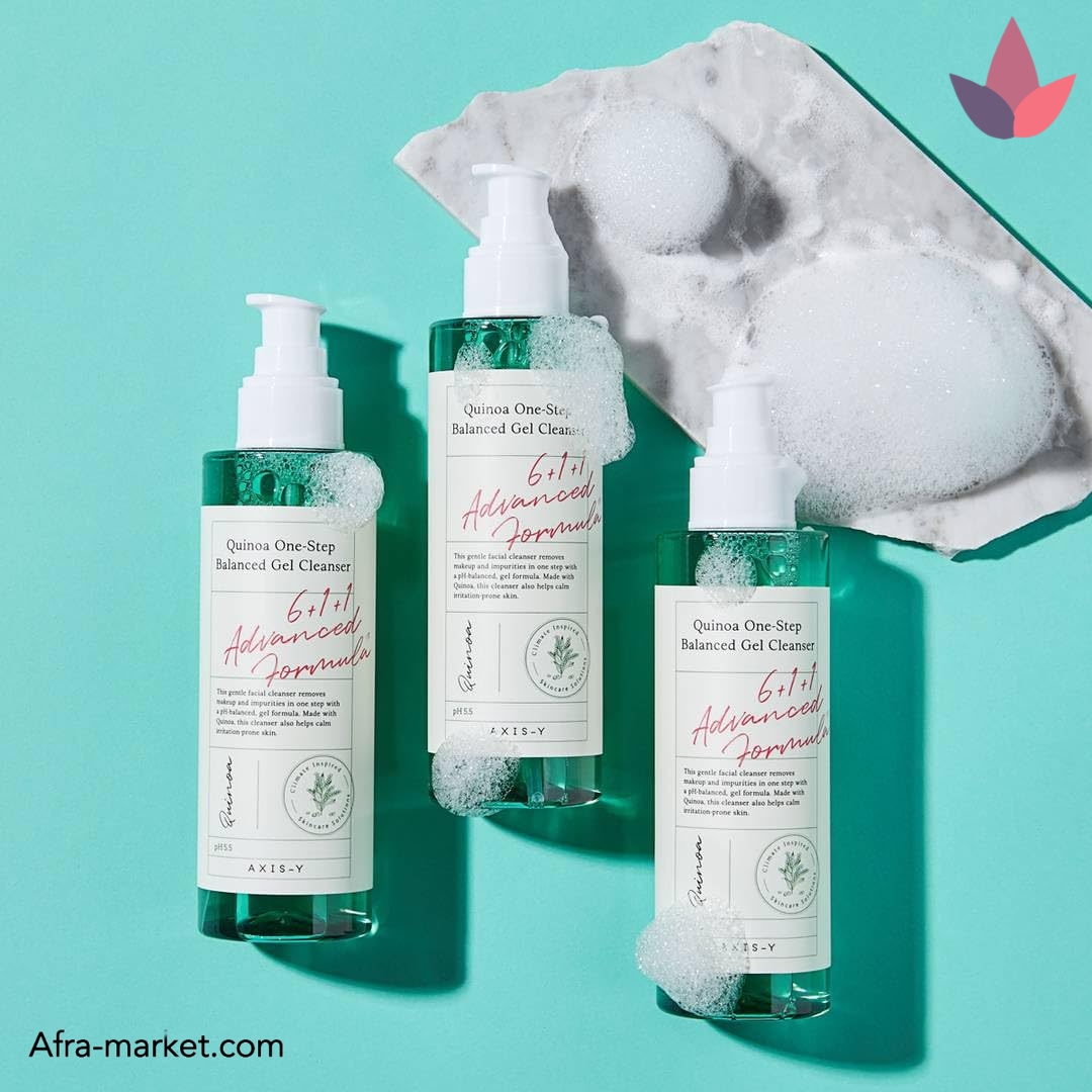 <img src="https://afra-market.com/axis-y-quinoa-gel-cleanser-180ml" alt="AXIS-Y Quinoa One Step Balanced Gel Cleanser، شوینده متعادلکننده پوست، حاوی ترکیبات مغذی برای افزایش لطافت و شفافیت پوست، خرید از افرا مارکت">