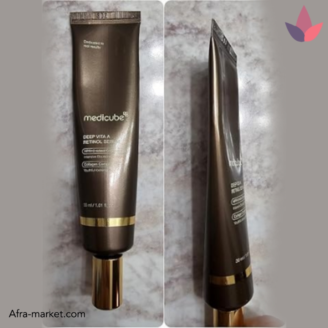 <img src="https://afra-market.com/medicube-deep-vita-a-retinol-serum" alt="سرم رتینول Deep Vita A Medicube، افزایش سلامت پوست با ترکیبات ضد پیری، تسکین‌دهنده و مغذی برای پوست، مناسب برای درمان لکه‌ها و نواقص پوستی">